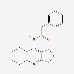 molecular formula C20H22N2O B12473612 N-(2,3,5,6,7,8-hexahydro-1H-cyclopenta[b]quinolin-9-yl)-2-phenylacetamide 