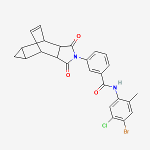 molecular formula C25H20BrClN2O3 B12473613 N-(4-bromo-5-chloro-2-methylphenyl)-3-(1,3-dioxooctahydro-4,6-ethenocyclopropa[f]isoindol-2(1H)-yl)benzamide 
