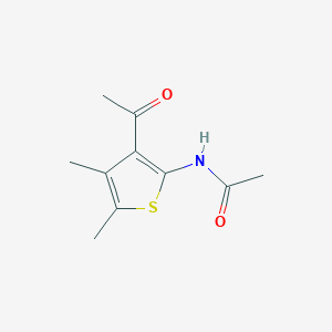 molecular formula C10H13NO2S B12473671 N-(3-acetyl-4,5-dimethylthiophen-2-yl)acetamide 