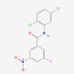 molecular formula C13H7Cl2IN2O3 B12473732 N-(2,5-dichlorophenyl)-3-iodo-5-nitrobenzamide 