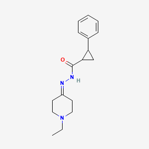 molecular formula C17H23N3O B12473858 N'-(1-ethylpiperidin-4-ylidene)-2-phenylcyclopropanecarbohydrazide 