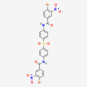 molecular formula C26H16Br2N4O8S B12473871 N,N'-(sulfonyldibenzene-4,1-diyl)bis(4-bromo-3-nitrobenzamide) 