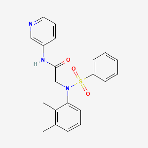 molecular formula C21H21N3O3S B12474208 N~2~-(2,3-dimethylphenyl)-N~2~-(phenylsulfonyl)-N-pyridin-3-ylglycinamide 