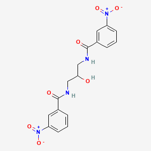 molecular formula C17H16N4O7 B12474227 N,N'-(2-hydroxypropane-1,3-diyl)bis(3-nitrobenzamide) CAS No. 333396-17-1