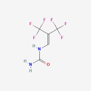 molecular formula C5H4F6N2O B12474355 1-[3,3,3-Trifluoro-2-(trifluoromethyl)prop-1-en-1-yl]urea 