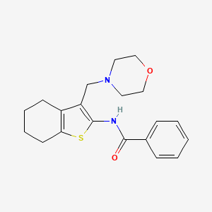 molecular formula C20H24N2O2S B12474386 N-[3-(morpholin-4-ylmethyl)-4,5,6,7-tetrahydro-1-benzothiophen-2-yl]benzamide 