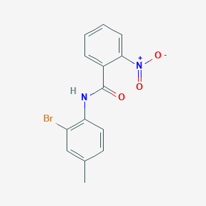 molecular formula C14H11BrN2O3 B12474402 N-(2-bromo-4-methylphenyl)-2-nitrobenzamide 