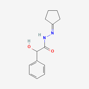 molecular formula C13H16N2O2 B12474540 N'-cyclopentylidene-2-hydroxy-2-phenylacetohydrazide 