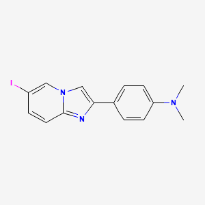 molecular formula C15H14IN3 B1247467 4-(6-iodoimidazo[1,2-a]pyridin-2-yl)-N,N-dimethylaniline CAS No. 474012-75-4