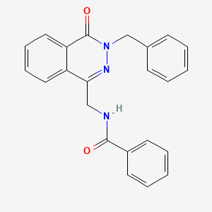 molecular formula C23H19N3O2 B12474704 N-[(3-benzyl-4-oxophthalazin-1-yl)methyl]benzamide 
