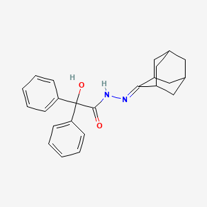 molecular formula C24H26N2O2 B12474896 N'-(adamantan-2-ylidene)-2-hydroxy-2,2-diphenylacetohydrazide 