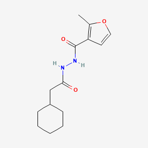 molecular formula C14H20N2O3 B12474947 N'-(cyclohexylacetyl)-2-methylfuran-3-carbohydrazide 