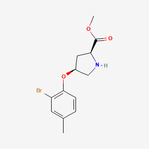 molecular formula C13H16BrNO3 B12475070 Methyl (2S,4S)-4-(2-bromo-4-methylphenoxy)-2-pyrrolidinecarboxylate 