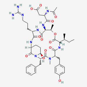 molecular formula C46H64N10O13 B1247533 Micropeptin EI964 