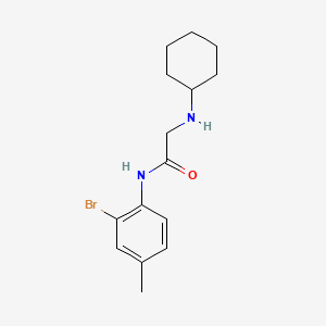 molecular formula C15H21BrN2O B12475410 N-(2-bromo-4-methylphenyl)-2-(cyclohexylamino)acetamide 