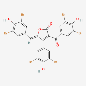 molecular formula C24H10Br6O6 B1247544 Cadiolide B 