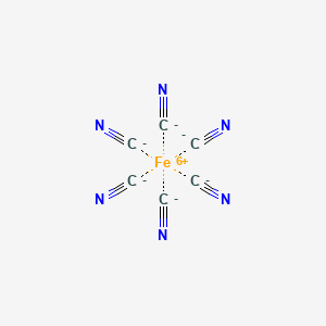 molecular formula C6FeN6 B1247551 Ferrocyanic acid CAS No. 17126-47-5