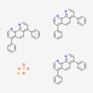 molecular formula C72H48FeN6O4S B1247556 Tris(4,7-diphenyl-1,10-phenanthroline) iron(2+) CAS No. 23606-40-8