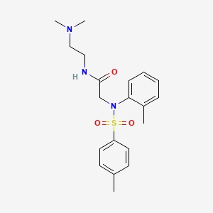 molecular formula C20H27N3O3S B12475681 N-[2-(dimethylamino)ethyl]-2-[N-(2-methylphenyl)-4-methylbenzenesulfonamido]acetamide 