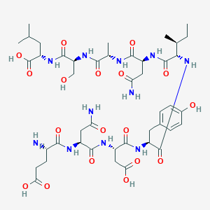 molecular formula C44H67N11O18 B124758 Glu-asn-asp-tyr-ile-asn-ala-ser-leu CAS No. 154301-48-1