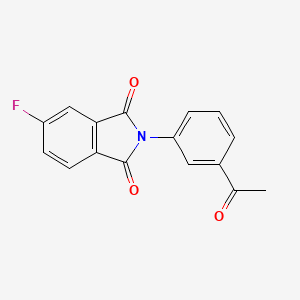 molecular formula C16H10FNO3 B12475813 2-(3-Acetylphenyl)-5-fluoroisoindole-1,3-dione 