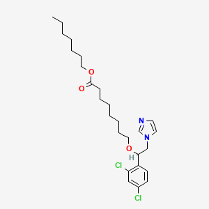molecular formula C26H38Cl2N2O3 B1247592 Heptyl 8-[1-(2,4-dichlorophenyl)-2-imidazol-1-ylethoxy]octanoate 