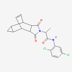 molecular formula C20H18Cl2N2O3 B12476048 N-(2,5-dichlorophenyl)-2-(1,3-dioxooctahydro-4,6-ethenocyclopropa[f]isoindol-2(1H)-yl)propanamide 