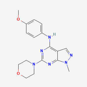 molecular formula C17H20N6O2 B12476155 N-(4-methoxyphenyl)-1-methyl-6-(morpholin-4-yl)-1H-pyrazolo[3,4-d]pyrimidin-4-amine 