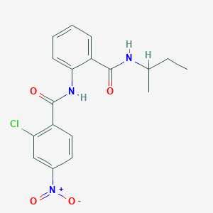 molecular formula C18H18ClN3O4 B12476295 N-[2-(butan-2-ylcarbamoyl)phenyl]-2-chloro-4-nitrobenzamide 