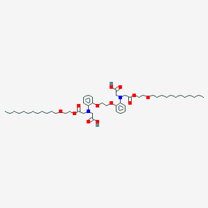 molecular formula C50H80N2O12 B1247637 2-[2-[2-[2-[carboxymethyl-[2-(2-dodecoxyethoxy)-2-oxoethyl]amino]phenoxy]ethoxy]-N-[2-(2-dodecoxyethoxy)-2-oxoethyl]anilino]acetic acid 