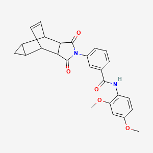molecular formula C26H24N2O5 B12476566 N-(2,4-dimethoxyphenyl)-3-(1,3-dioxooctahydro-4,6-ethenocyclopropa[f]isoindol-2(1H)-yl)benzamide 
