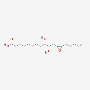 molecular formula C18H34O5 B1247671 9,10-Dihydroxy-12,13-epoxyoctadecanoate 