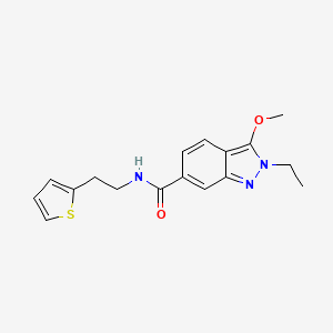 molecular formula C17H19N3O2S B1247676 2-Ethyl-3-methoxy-N-(2-(thiophen-2-yl)ethyl)-2H-indazole-6-carboxamide CAS No. 919108-77-3