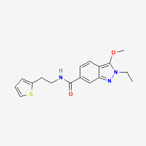 molecular formula C17H19N3O2S B1247676 2-ethyl-3-methoxy-N-(2-thiophen-2-ylethyl)-6-indazolecarboxamide CAS No. 919108-77-3