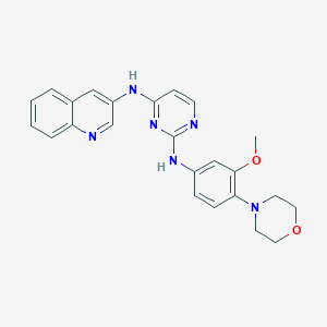 molecular formula C24H24N6O2 B1247682 N(2)-[3-methoxy-4-(morpholin-4-yl)phenyl]-N(4)-(quinolin-3-yl)pyrimidine-2,4-diamine 