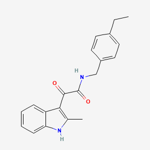 molecular formula C20H20N2O2 B12476832 N-(4-ethylbenzyl)-2-(2-methyl-1H-indol-3-yl)-2-oxoacetamide 