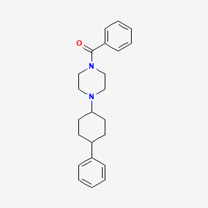 molecular formula C23H28N2O B12476961 Phenyl[4-(4-phenylcyclohexyl)piperazin-1-yl]methanone 