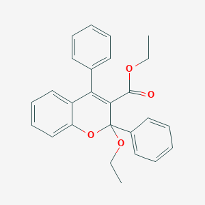 molecular formula C26H24O4 B012477 ethyl 2-ethoxy-2,4-diphenylchromene-3-carboxylate CAS No. 19723-39-8