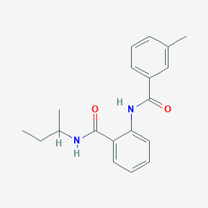 molecular formula C19H22N2O2 B12477094 N-(butan-2-yl)-2-{[(3-methylphenyl)carbonyl]amino}benzamide 