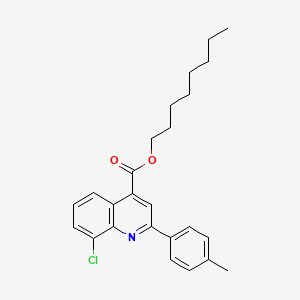 molecular formula C25H28ClNO2 B12477324 Octyl 8-chloro-2-(4-methylphenyl)quinoline-4-carboxylate 