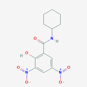 molecular formula C13H15N3O6 B12477391 N-cyclohexyl-2-hydroxy-3,5-dinitrobenzamide 