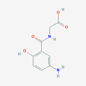 molecular formula C9H10N2O4 B1247743 5-Aminosalicyluric acid 