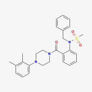 molecular formula C27H31N3O3S B12477521 N-benzyl-N-(2-{[4-(2,3-dimethylphenyl)piperazin-1-yl]carbonyl}phenyl)methanesulfonamide 