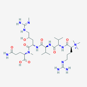 molecular formula C32H63N12O8+ B1247753 Argimicin A 