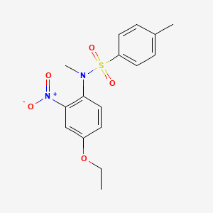molecular formula C16H18N2O5S B12477542 N-(4-ethoxy-2-nitrophenyl)-N,4-dimethylbenzenesulfonamide 
