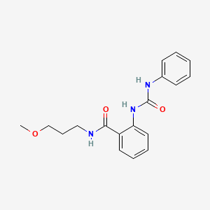molecular formula C18H21N3O3 B12477583 N-(3-methoxypropyl)-2-[(phenylcarbamoyl)amino]benzamide 