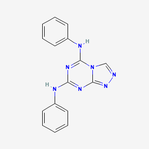 molecular formula C16H13N7 B12477632 N,N'-diphenyl[1,2,4]triazolo[4,3-a][1,3,5]triazine-5,7-diamine 