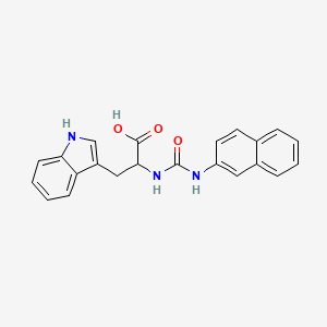 molecular formula C22H19N3O3 B12477770 N-(naphthalen-2-ylcarbamoyl)tryptophan 