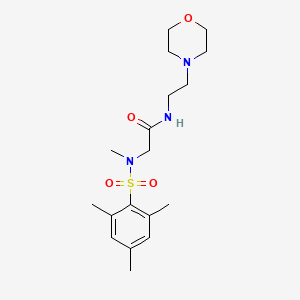 molecular formula C18H29N3O4S B12477787 2-[Methyl-(2,4,6-trimethyl-benzenesulfonyl)-amino]-N-(2-morpholin-4-yl-ethyl)-acetamide 
