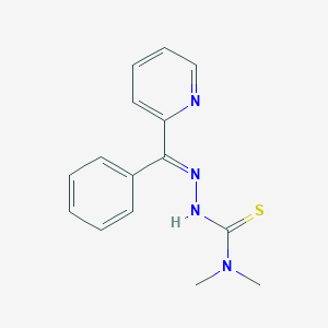 molecular formula C15H16N4S B1247780 N,N-Dimethyl-2-[phenyl(pyridin-2-yl)methylidene]hydrazinecarbothioamide 